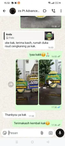 Testimonial Papan Bunga Pernikahan cipayung