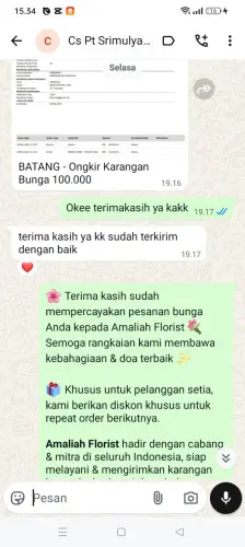 Testimonial Papan Bunga cipayung