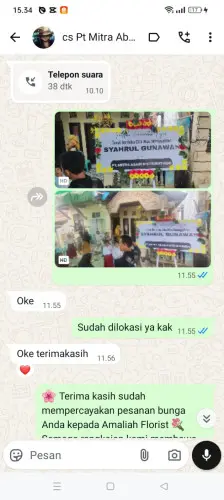 Testimonial Papan Bunga cipayung