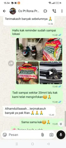 Testimonial Papan Bunga cipayung
